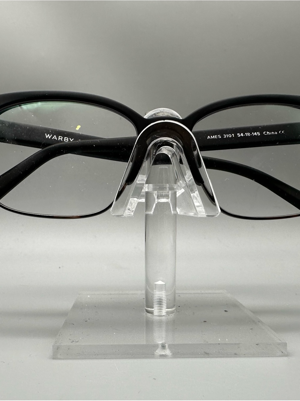 Warby Parker Ames 3101 Matte Black Eyeglasses Frames 54-18-145 Semi-Rimless